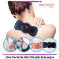 New Portable Mini Electric Neck Massager Back Body Portable With USB Charging Cable,EMS Electric Pulse Neck Massager Cervical Massage Patch Back Sticker Muscle Stimulator Portable Relief Pain Relax Massageador-Cyclone. 