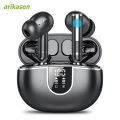 Wireless Earbuds Bluetooth Headphones 5.3 Bluetooth Earbuds with Noise Cancellation Mic LED Display 50H Battery IPX7 Waterproof. 