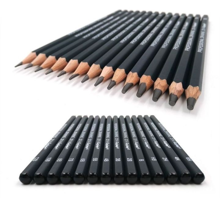 14Pcs/box%20Professional%20Sketch%20And%20Drawing%20Writing%20Pencil%20Stationery%20Supplies%206H-12B%20Pencil%20Painting%20Tool%20-%20Image%205