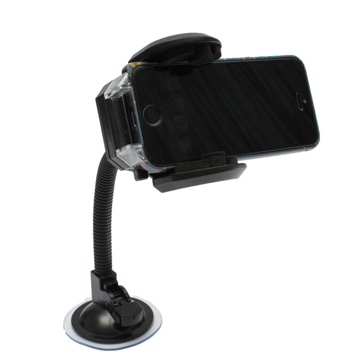 Universal Suction, Flexible Neck Mount In Car Mobile ph one and PDA Holder