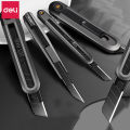 Deli Utility Knife Portable Pocket Box Cutter Retractable Paper нож 18MM 9MM Metal Blade for Office School Stationery Supplies minghao. 