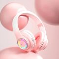 Wireless Headphones Bluetooth Headsets Foldable Game Earphone With Mic Colourful Light Headset For Xiaomi Samsung Phone PC.