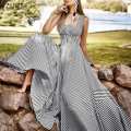 ZANZEA Holiday Long Maxi Dresses Womens France Elegant Tank Dress 2023 Summer Chic A Line Robe Party Striped Sleeveless Sundress House Foocus.