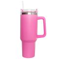 40oz Mug Tumbler With Handle Insulated Tumbler With Lids Straw Stainless Steel Coffee Tumbler Termos Cup for Travel Thermal Mug. 
