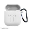 Apple Airpods White Silicone Case w Carabiner.