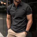 2023 Summer New Men's Casual Short-Sleeved Polo Shirt Trip Fashion Pocket T-Shirt Men's Breathable Polo Shirt Men's Clothing. 