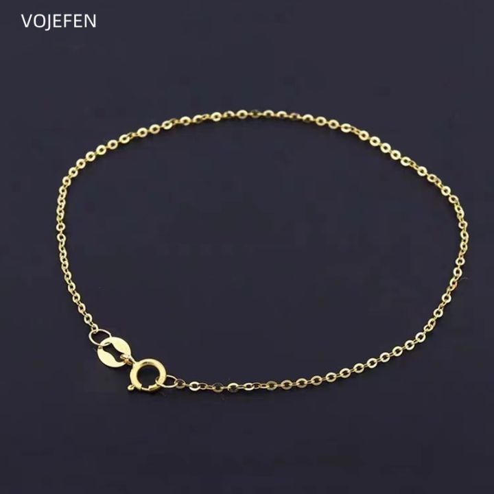 VOJEFEN%20Golden%20Bracelets%20For%20Women's%20Luxury%20Hand%20Jewelry%20Brand%2018K%20Of%20Real%20Gold%20New%20In%20Mother%20kids%20Girls%20Chain%20Bracelet%20Fashion%20-%20Image%202