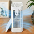 USB Portable Fan Air Cooler with Light Desktop Atomizing Air Conditioner Room Humidifier 3600mAh Use Long Time for Student. 
