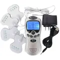 8 In 1 Digital Therapy Machine  Electric Muscle Stimulator Device With Acupuncture & Vibration  Pain Relief Pulse Massager, 4 Pads With Palm Device, Battery & Electric Operated. 