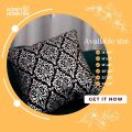 Silver Sparkle Cushion Cover, Silver & Black, (14"x14") Only Cover.