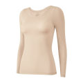 Autumn and winter Bose because of the skin beauty clothing newly upgraded long-sleeved base layer warm women's seamless round neck light invisible base shirt.