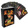 55 Pcs Pokemon Black Cards Black Foil Set English Version. 
