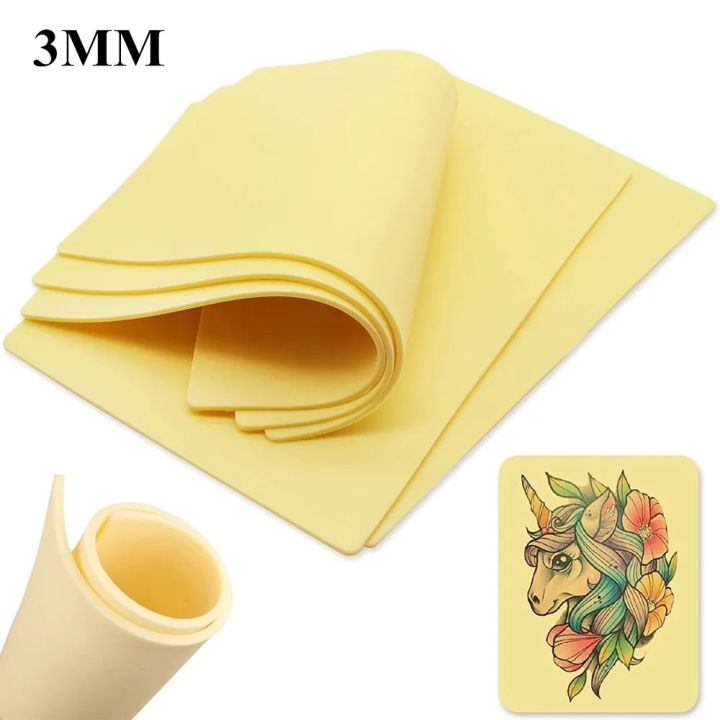 10/8/6/5/3/1Pcs 3MM Thick Tattoo Practice Skin Blank Double Sides Big Size Tattoo Practice Skin for Permanent Makeup