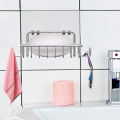 Anti-slip Soap Holder Stainless Steel Wall-mounted Soap Holder with Hooks Anti-slip Stable Punch-free Perfect for Bathroom Organization Southeast Asian Buyers' Favorite Stainless Steel Soap Holder.
