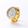 Digital Quartz Finger Watch Ring/Punk Style Alloy Pointer Elastic Rings. 