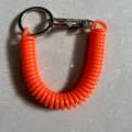 Plastic rope keychain extendable anti loss rope spring pendant chain. 