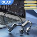Bone Conduction Headphones Noise Cancelling Stereo Bluetooth 5.0 Wireless Earphones Waterproof Sports Headset With Mic In-Ear. 