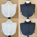 Detachable Men Cotton Collar Decoration Blouse Versatile Cotton Office Wear Detachable Shirt Collar Collar Office False Collars for Office attire Business meetings Formal events Fashion enthusiasts Dressing up a plain shirt.