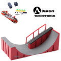 Big Scene DIY Finger Skateboard Grey Mini Park Figure Skate Stunt Ramp Stairs Scooter Venue Combination Indoor Home Toys. 