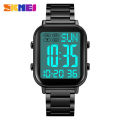 SKMEI Genuine Men's Electric Watch Life Waterproof Stainless Steel Watch Clock EL Luminous Countdown Double Time 2259. 