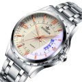 Jade Wave Watch Men's Calendar Night Glow Korean Edition Steel Waterproof Non Mechanical Sheet Wholesale Watch Men's. 