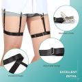 Shirt Holder Men's Shirt Stays Men's Shirt Tail Elastic Garter Straps Belt with Non-Slip Locking Clamps.