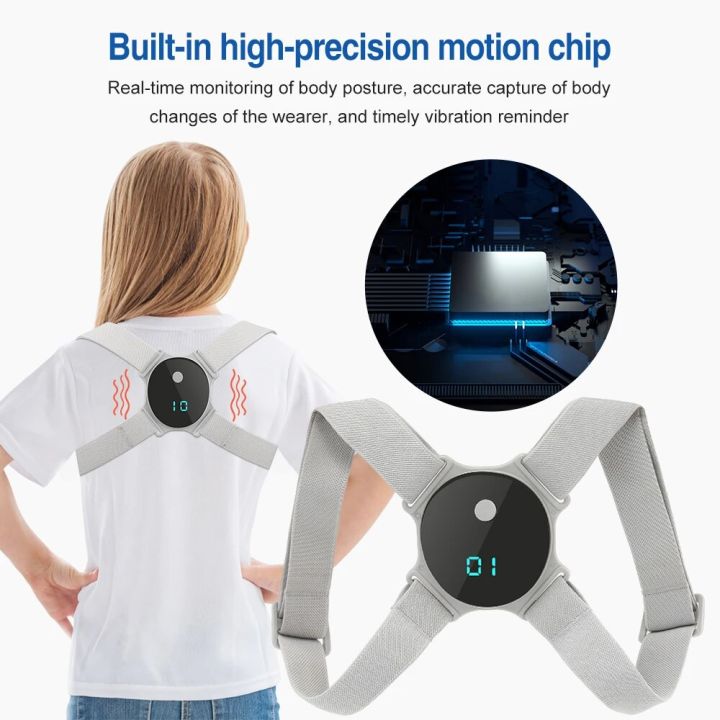 Smart Back Posture Corrector Vibration Sensor Adjustable Back Shoulder Posture Corrector Realtime Reminder Adult Kid Health