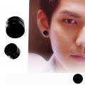 Black Metal Earring for Men - Durable Metal Design, Stylish Accessory by DhakaMall.24. 