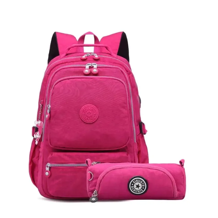 TEGAOTE Pencil Case Students Bolsa Famous Travel Nylon Backpacks School Monkey Bags For Girl Women Teenagers USB Charging 1808#