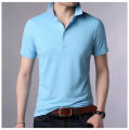 Men's Solid Color Polo Shirts - Sky Blue - Polo T Shirt.