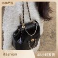 Korean Niche Autumn and Winter Mini Chanel Style Chain Backpack for WomeninsBlogger Student Oil Wax Leather Shoulder Bag. 