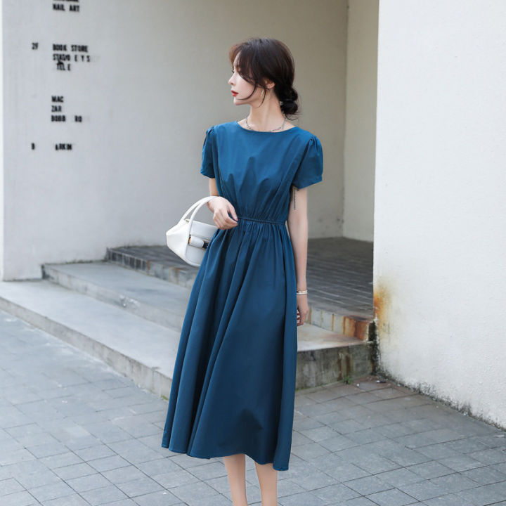 2024%20women's%20new%20round%20neck%20design%20sense%20retro%20new%20Chinese%20dress%20summer%20women's%20French%20long%20skirt%20to%20wear%20on%20both%20sides%20-%20Image%204