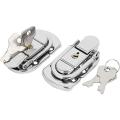 1pcs Suitcase Briefcase Metal Toggle Latch Hasp Lock with 1key.