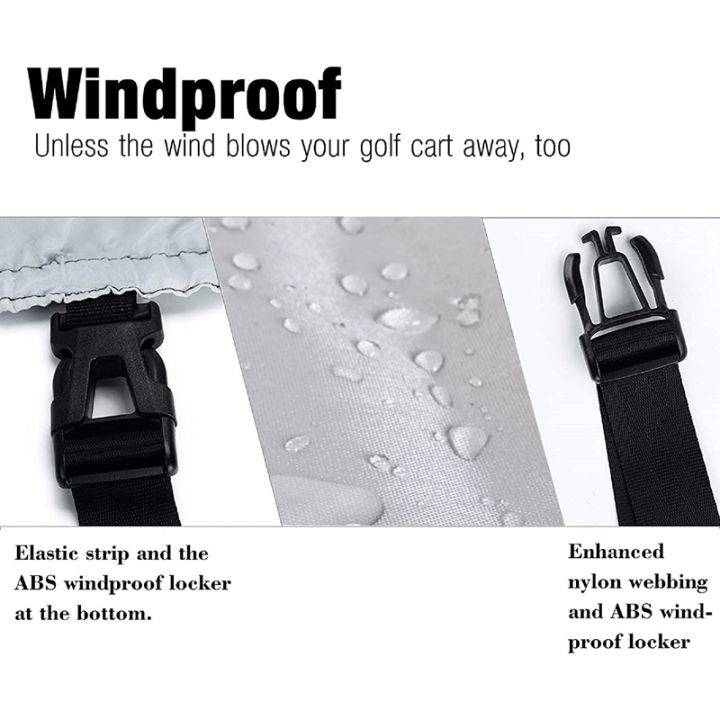4%20Passenger%20Golf%20Cart%20Cover%20210D%20Oxford%20Waterproof%20Dustproof%20Roof%20Enclosure%20Rain%20Cover%20for%20EZ%20GO,%20Club%20Car,%20Yamaha%20-%20Image%205