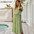 EVERAFTER Fashion Ladies Boho Leopard Print Shirt Dress Women Casual Midi Holiday Summer Dress Female High Waist Beach Dresses. 