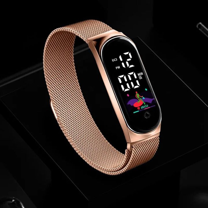 Luxury%20Digital%20Watch%20Women%20Rose%20Gold%20Electronic%20LED%20Wristwatch%20Metal%20Strap%20Fashion%20Luminous%20Ladies%20Watch%20Bracelet%20montre%20femmes%20-%20Image%202