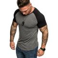 Solid Color Short Sleeve T Shirts Men Summer Raglan T-shirt Fashion Hop Top Tees Simple Style BlaShirt. 