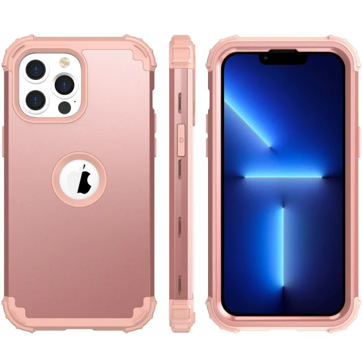 lthmy%20for%20iPhone%2014%20Pro%20Case%20Full-Body%20Cover%203%20in%201%20Hybrid%20Hard%20PC%20&%20Soft%20Silicone%20Heavy%20Duty%20Rugged%20Bumper%20-%20Image%203
