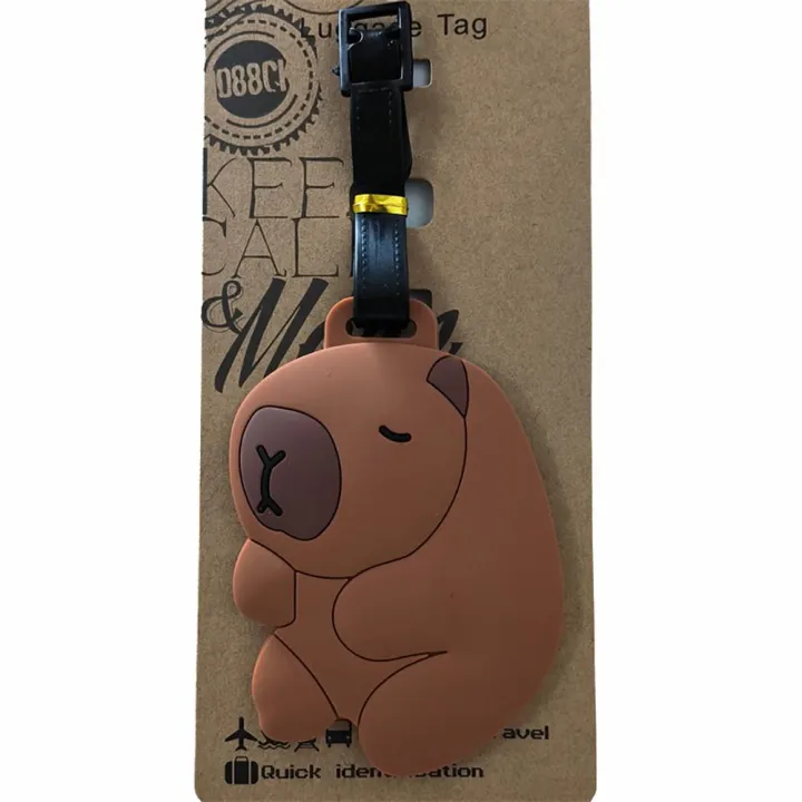Gift%20Cartoon%20Capybara%20Travel%20Luggage%20Tag%20Name%20Address%20Tel%20Hanging%20Sign%20Board%20Suitcase%20Label%20Creative%20Design%20Soft%20Silicone%20Baggage%20Tags%20Unisex%20-%20Image%204