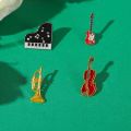 Musical Instrument Serie Enamel Pin Tape Piano Guitar Recorder Earphone Phonograph Music Brooch Lapel Badge Fashion Jewelry Gift.