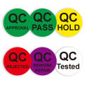 500Pcs QC PASS Adhesive Labels Factory QC Sticker QC Quality Inspection Sticker 1inch Round Seal Stickers Business Supplies.