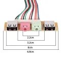 PC Case Front Panel USB Audio Port Mic Earphone Cable Line. 