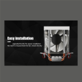 CPU Cooler, ARGB Quiet Fan 2 Heat Pipes Air Radiator for LGA1700 1200 115X AM4 AM5 PC Processor Heatsink Cooler.