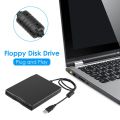 Portable External 3.5 USB 1.44 MB FDD Floppy Disk Drive Plug Play for PC Windows 2000/XP/Vista/7/8/10 Ma-c 8.6 or Upper Black. 