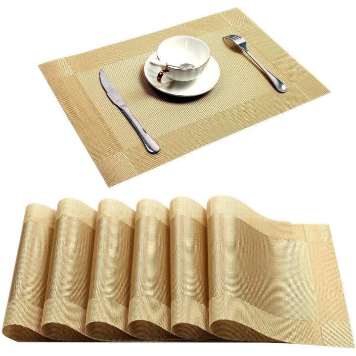 6 Dinning Table Mat With 1 Runner (6+1=7 Pcs) Table Mats Set - PVC