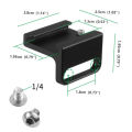 Cold Shoe Mount Adapter 90 Degree Angle for Camera Rig L Bracket Plate. 