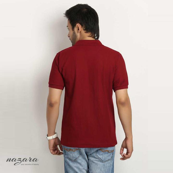 Maroon%20Cotton%20Polo%20T.Shirt%20for%20Men%20-%20Image%203
