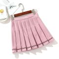 Harajuku Skirt Korean Skirt Women's Basic Versatile Stretchy Flared Casual Mini Skater Skirt Pink Skirt Unif Pleated Skirt. 