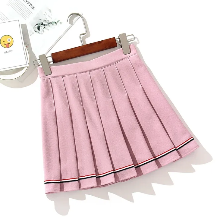 Harajuku%20Skirt%20Korean%20Skirt%20Women's%20Basic%20Versatile%20Stretchy%20Flared%20Casual%20Mini%20Skater%20Skirt%20Pink%20Skirt%20Unif%20Pleated%20Skirt%20-%20Image%205