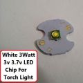 16mm Torch Light WHITE Color 3 Watt LED Chip 3.1V 3.7V 3W With Metal Plate Heatsink Heat Sink Aluminum Base 16mm PCB DIY For Torch Light LED Lights Bulbs.